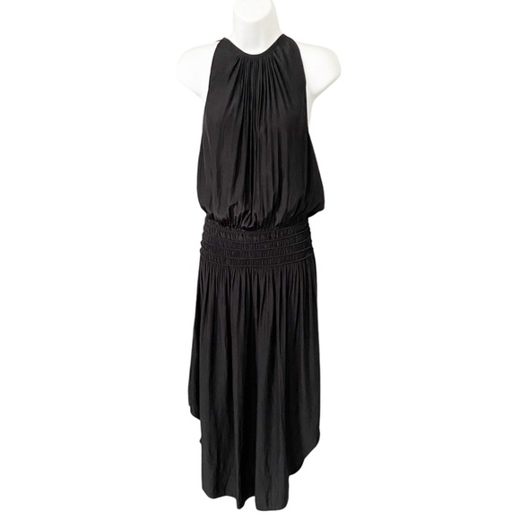 Ramy Brook Audrey Crinkle Blouson Midi Dress size Large - Picture 3 of 11